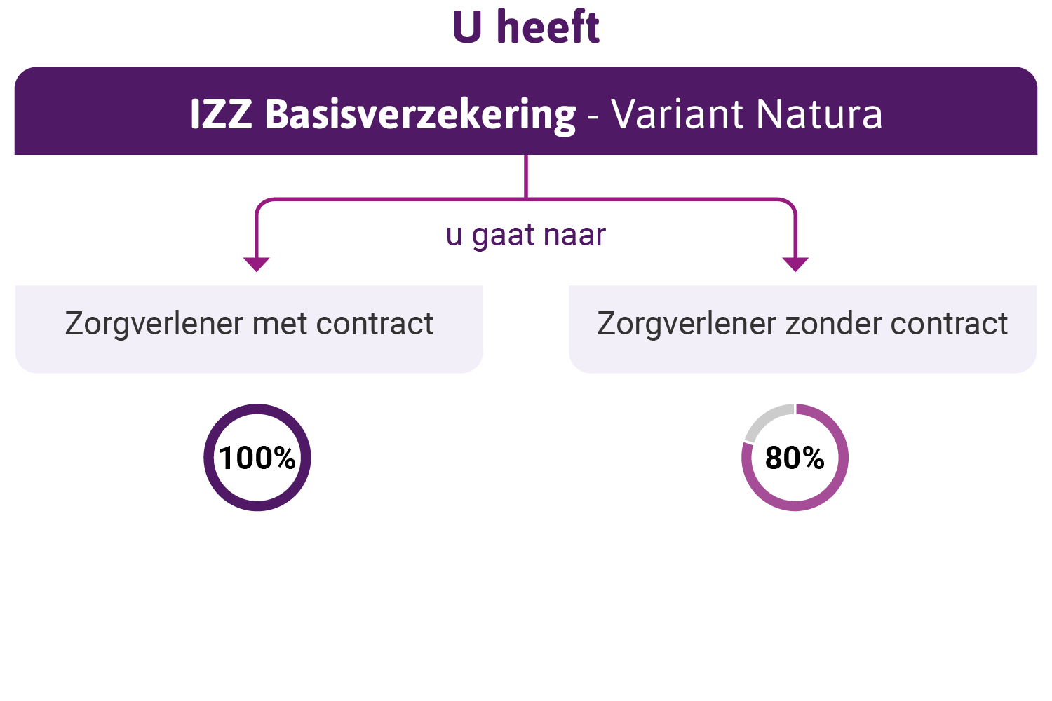 infographic over IZZ Natura basisverzekering
